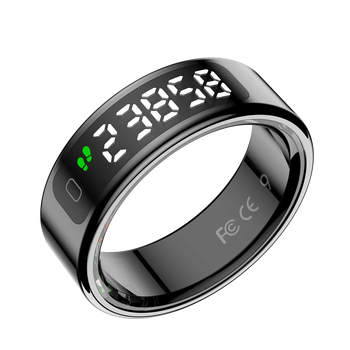 Anillo inteligente de acero inoxidable con pantalla